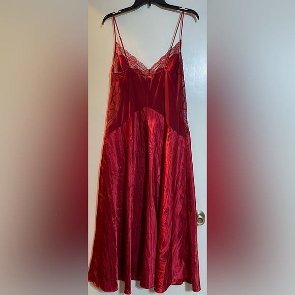 Vintage Cerie Red Nightgown Lingerie Sz L - Picture 2 of 4